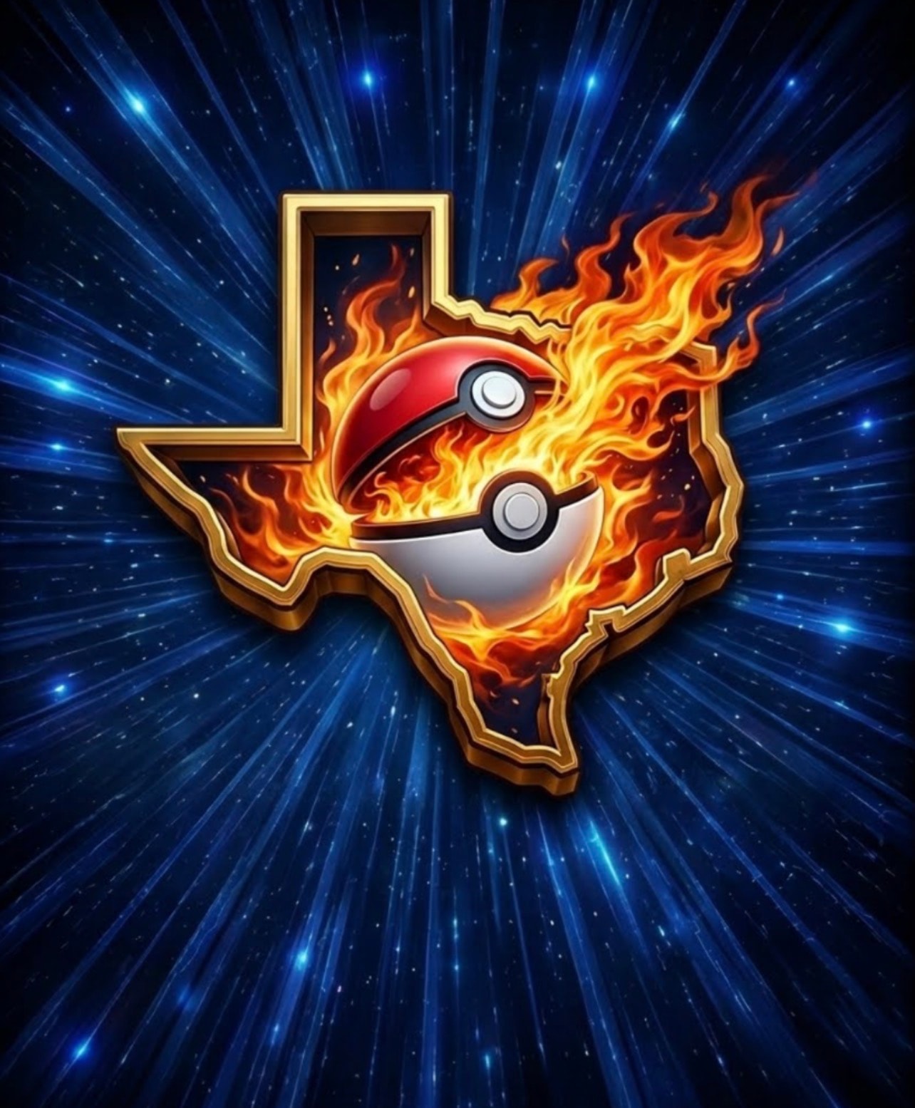 Supreme Card Shows — Texas Pokéball logo